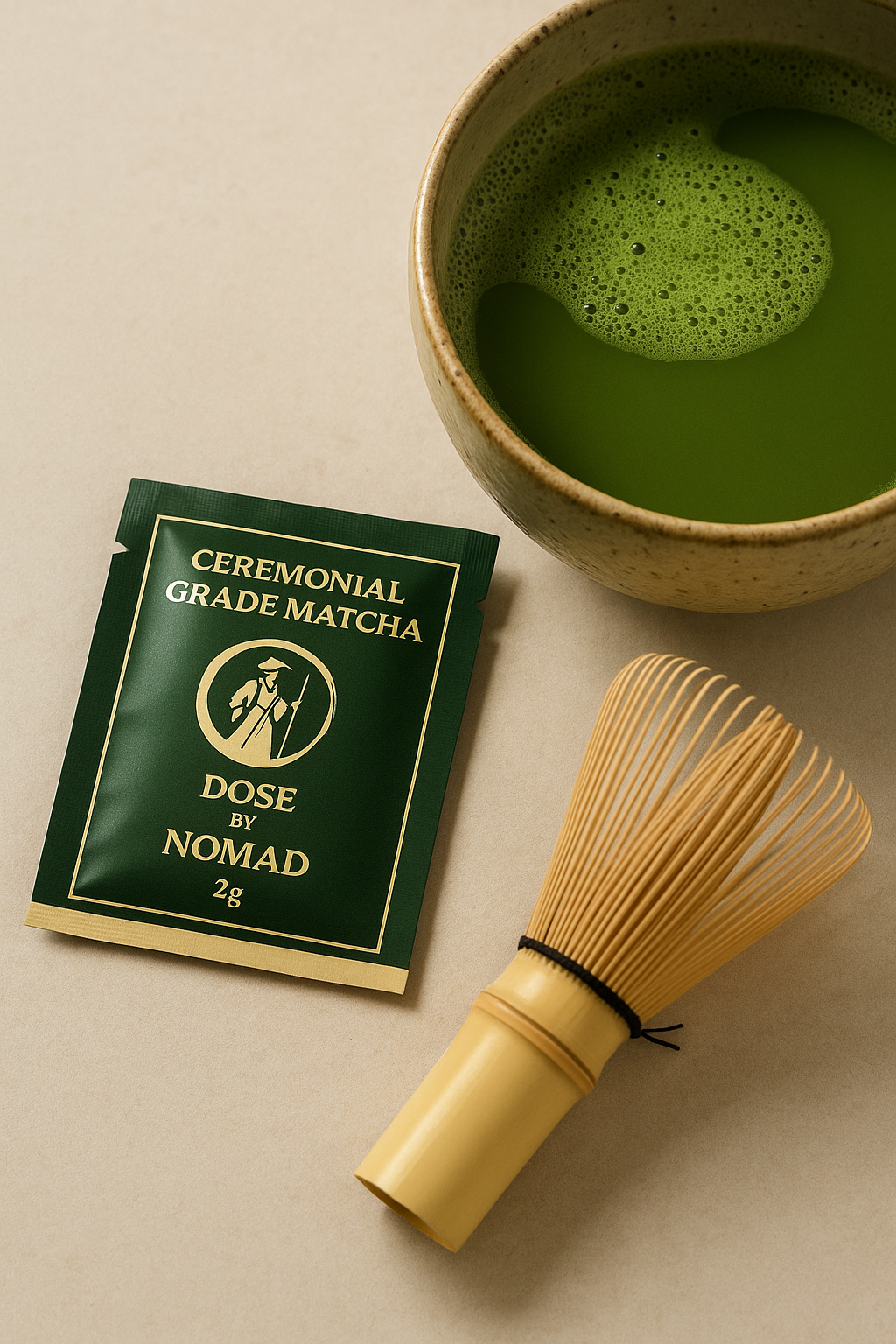 40g Ceremonial Matcha – 2g Pouch | Dose by Nomad – Premium Japanese Green Tea Powder